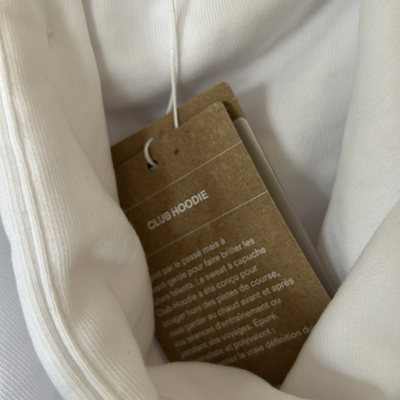 NWT On Running White Hoodie with Gold Logo and Red Drawstrings Large - Picture 6 of 8